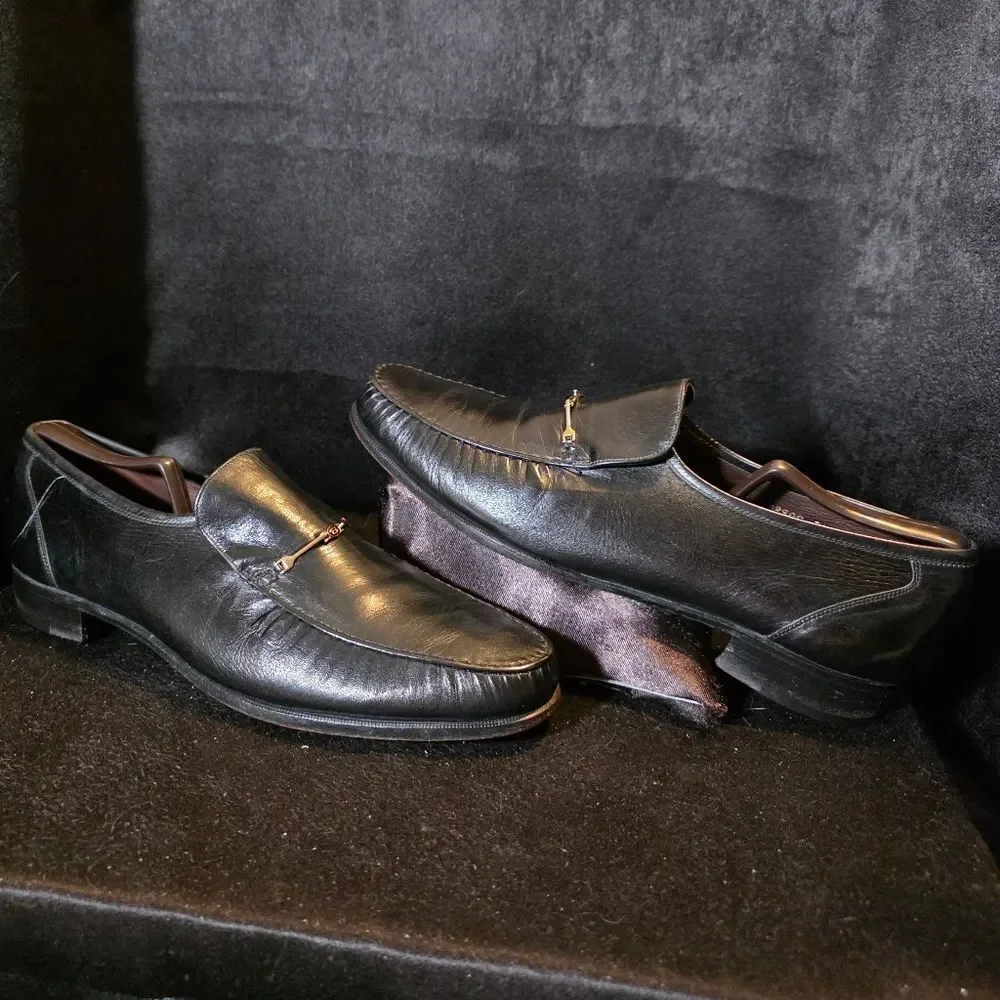 Florsheim Black Leather Men's Slip-On Loafers
